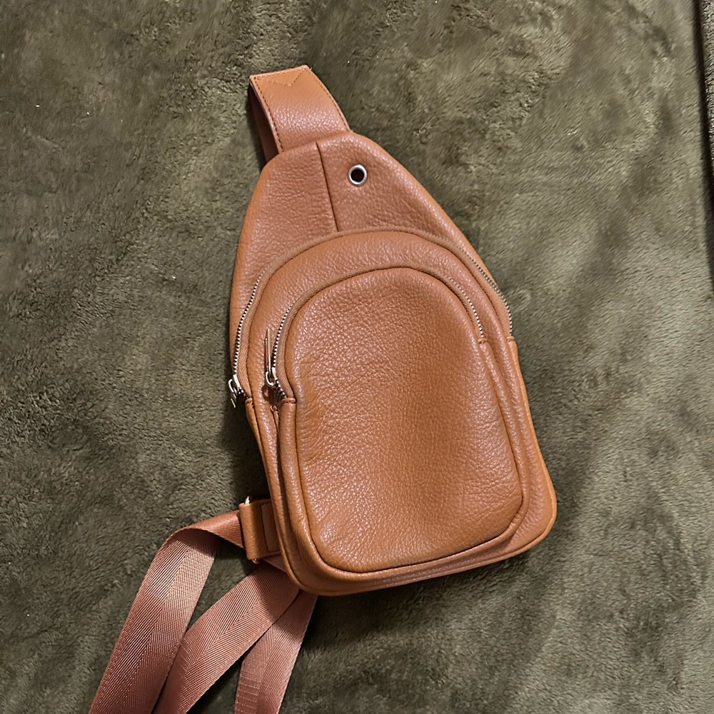 Brown Leather Crossbody Bag